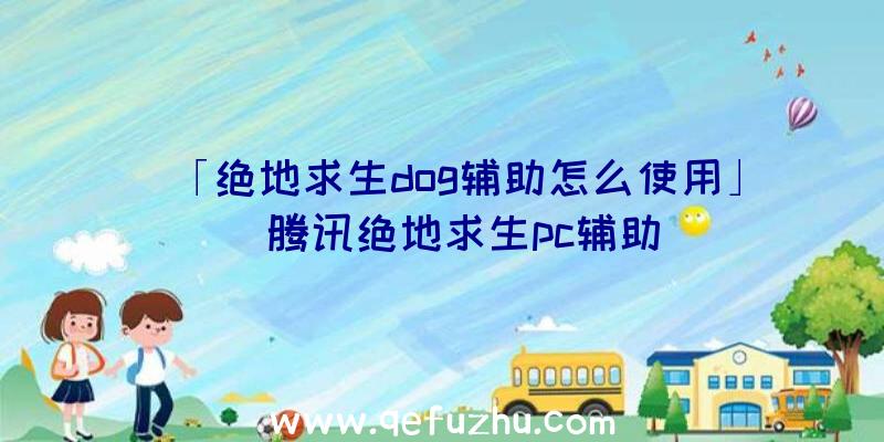 「绝地求生dog辅助怎么使用」|腾讯绝地求生pc辅助